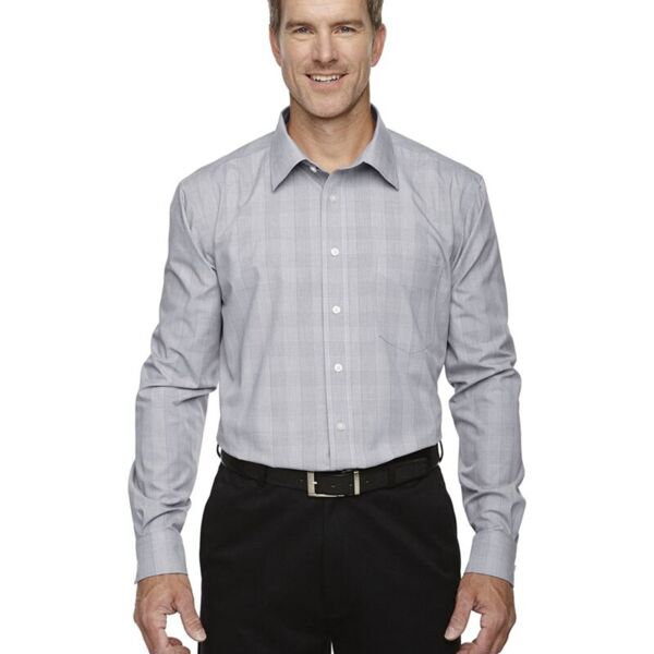 Men's Crown Collection® Glen Plaid Woven Dress Shirt Thumbnail