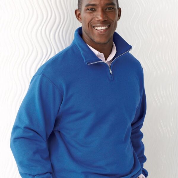 Unisex Nublend® Cadet Collar Quarter-Zip Sweatshirt Thumbnail