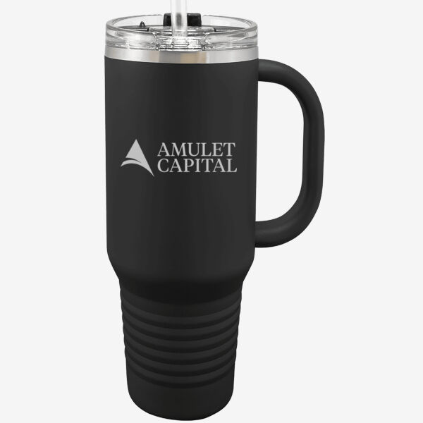   - Premium 32 oz. Travel Mug with Snap Lid & Straw Thumbnail