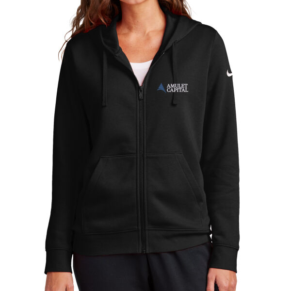   - Women's Club Fleece Sleeve Swoosh Full Zip Hoodie Thumbnail